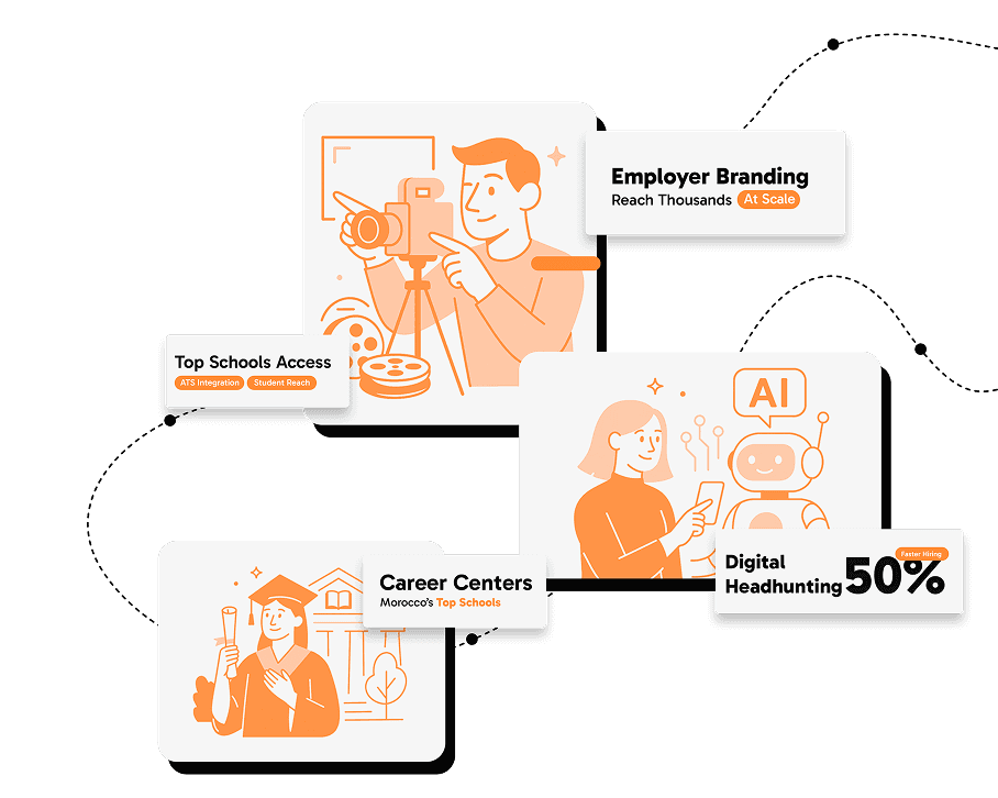 Recruiters landing page hero illustration